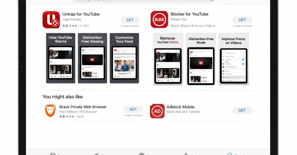 Block YouTube Shorts iPad