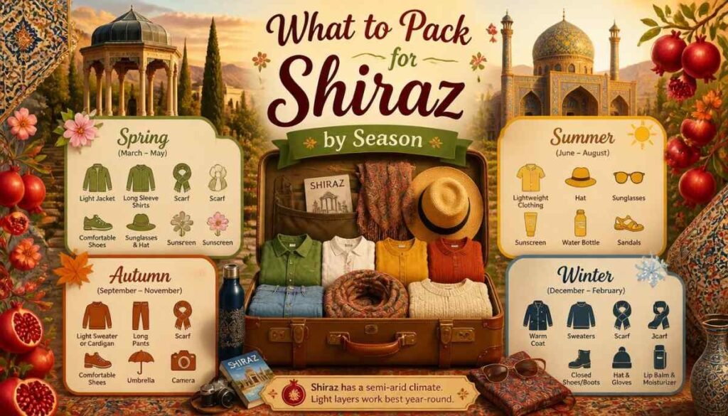 What to Pack for Shiraz by Season